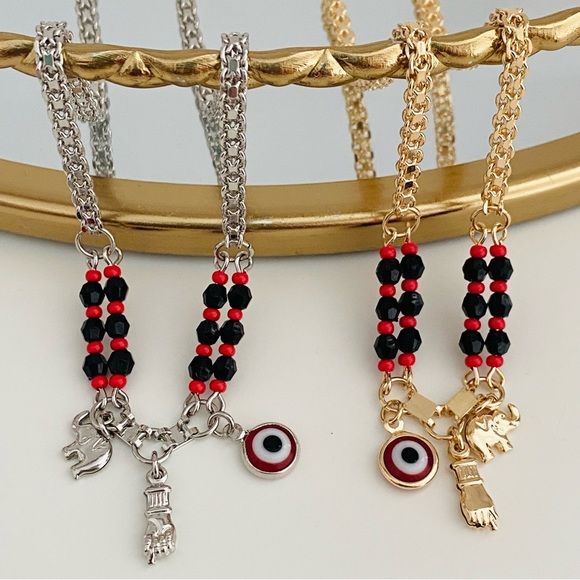 Set of Evil Eye Necklace and Bracelet - Picture 9 of 9